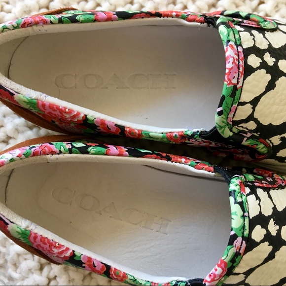 Coach C103 floral leather slip-on - Picture 8 of 8
